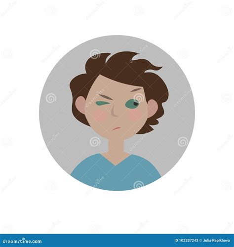 Suspicious Emoticon. Distrustful Smiley. Wary Emoji. Incredulous Expression Stock Vector ...