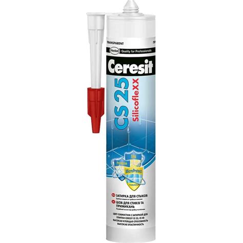 Cиликоновый герметик Ceresit CS 25 затирка, №10 манхеттен, 280 мл 45897 ...