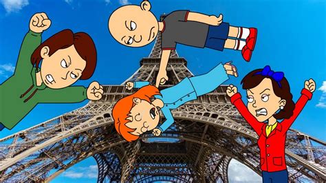 Classic Caillou Throws Rosie Off The Eiffel Towergrounded Youtube