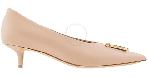 Burberry Nude Madelina Tb Monogram Pumps In Pink Lyst