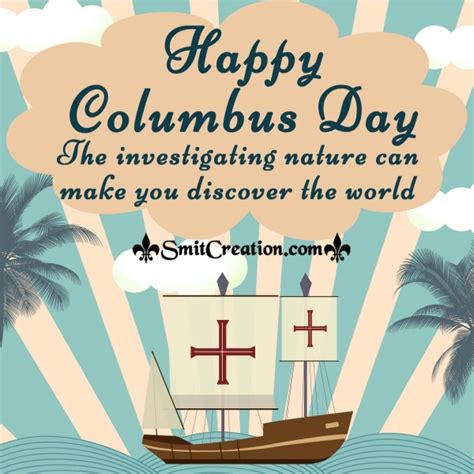 Happy Columbus Day Message SmitCreation