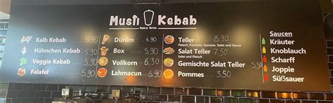 Speisekarte Von Musti Kebab Restaurant M Nster