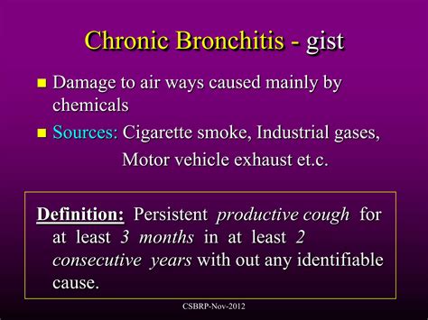 Chronic Bronchitis Ppt