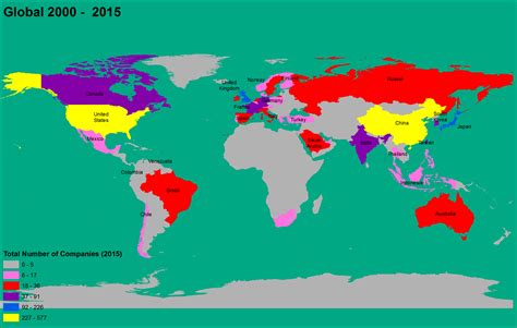 Mapping Of 2015 Public Companies Forbes Global 2000