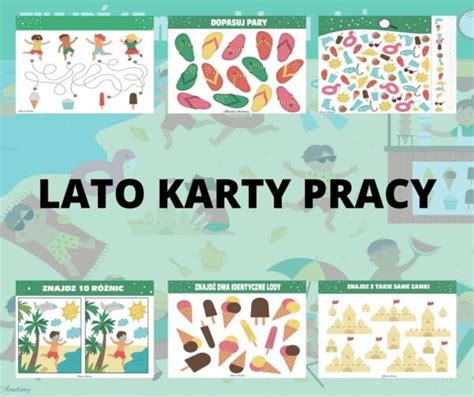 Lato Karty Pracy Pakiet Materia W Dla Przedszkolak W