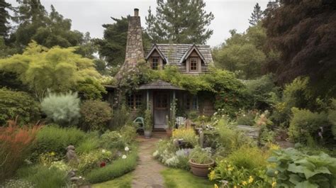 Premium AI Image | A Cozy Cottage Surrounded by a Beautiful Sprawling ...