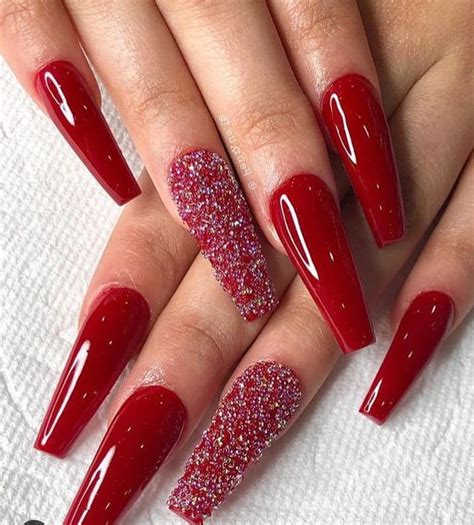 50 Festive Red Coffin Christmas Nails To Inspire You Xuzinuo Page 8