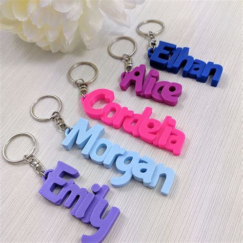 Personalised Keyring Personalized Keychain Small Etsy