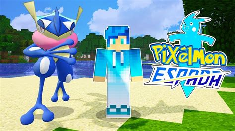 Capturo A Greninja Muy Poderoso Pixelmon Espada Minecraft Pokemon