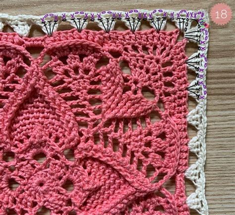 Draiguna Sweetheart Square Crochet Bedspread Pattern Square Patterns Crochet Square Patterns