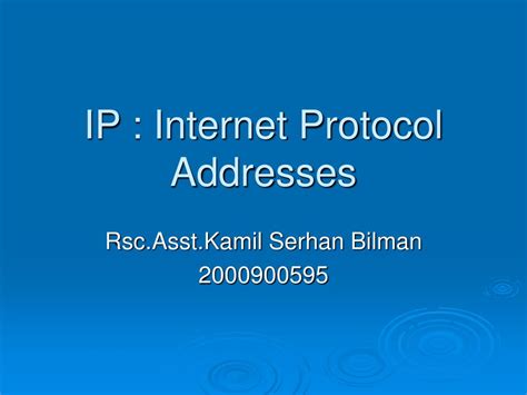 Ppt Ip Internet Protocol Addresses Powerpoint Presentation Free