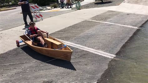 Home Built Amphibious Pedal Boat Youtube