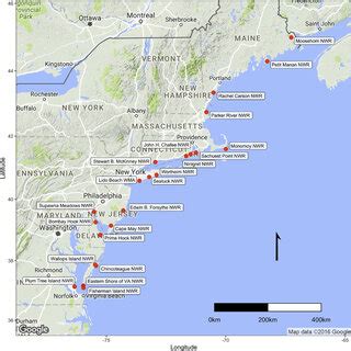 Map of study area showing locations of 22 U.S. Fish and Wildlife ...