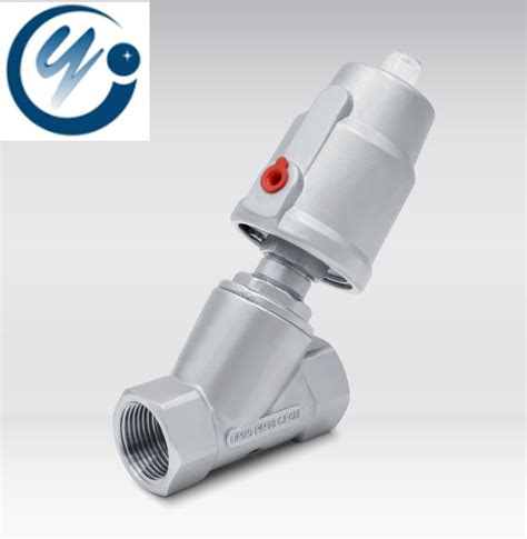 Pneumatically Operated 2 2 Way Angle Seat Valve With Stainless Steel Actuator China Valve And