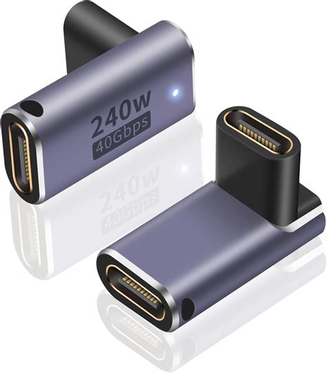 Amazon co jp Poyiccot USB C メス メス 中継アダプタ L字 L型 240W USB C 中継アダプタ