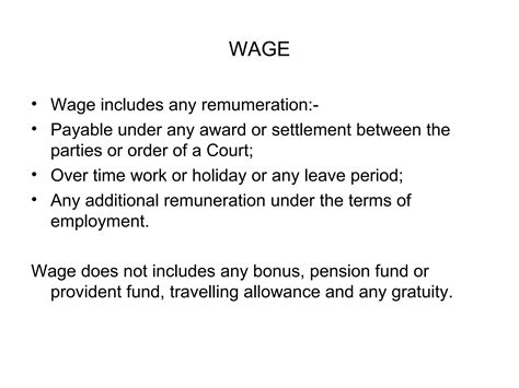 Payment Of Wages Act Ppt