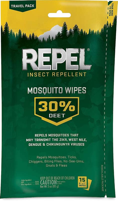 Amazon Repel Insect Repellent Mosquito Wipes Repels Mosquitoes