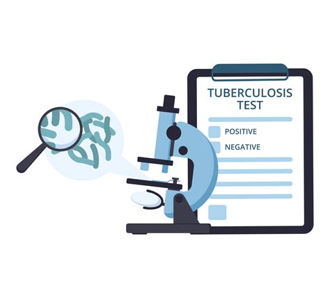 Tuberculosis Test Concept Lungs Magnifying Glass And Microscope