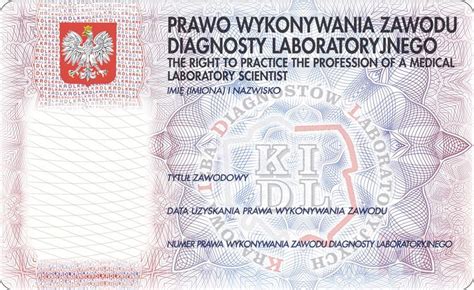 Nowy wzór prawa wykonywania zawodu diagnosty laboratoryjnego Zamiast