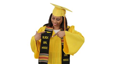 Black Girl Magic Kente Graduation Sash Stole Graduation Attire