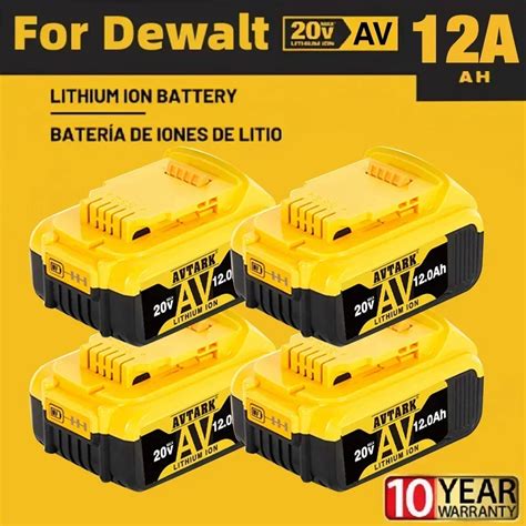 Bateria De Substitui O De L Tio Para Dewalt 20V 12000mAh DCB184 DCB200