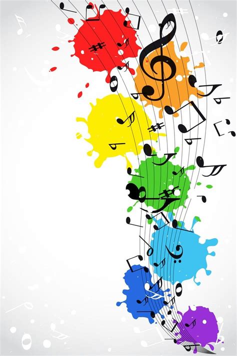 Fondo de Música Colorido con Salpicaduras de Pintura Desgastada