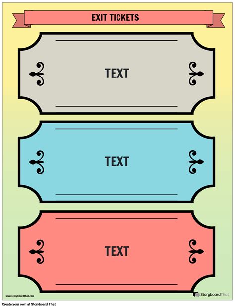 Customize Free Printable Exit Ticket Templates Easily