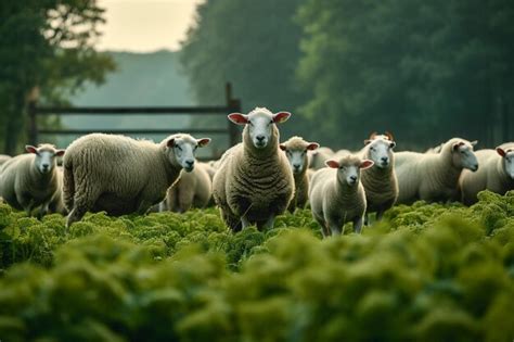 Premium Photo Pastoral Beauty Sheep Grazing Harmoniously Creating A