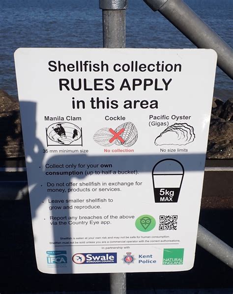 Sheppey Shellfish Collection Rules Rob Farrow Geograph Britain