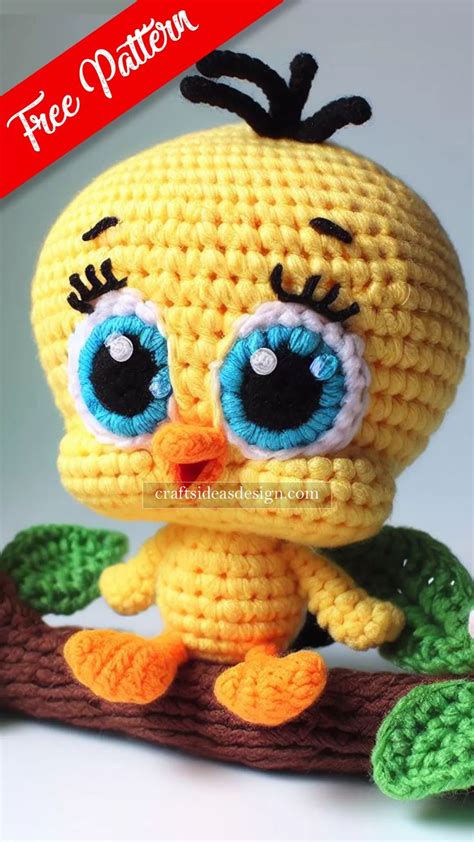 Tweety Bird Amigurumi - Free Pattern - Crafts Ideas | Disney crochet ...