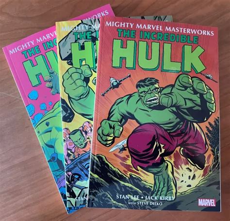 MIGHTY MARVEL MASTERWORKS The Incredible Hulk Vol 1 2 3 Ditko Kirby EUR