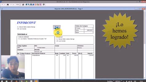 Tutorial Mónica 9 Ingreso De Factura En Compra Youtube