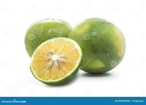 Fresh Fruit Mausambi Sweet Lime Isolated On White Background Stock