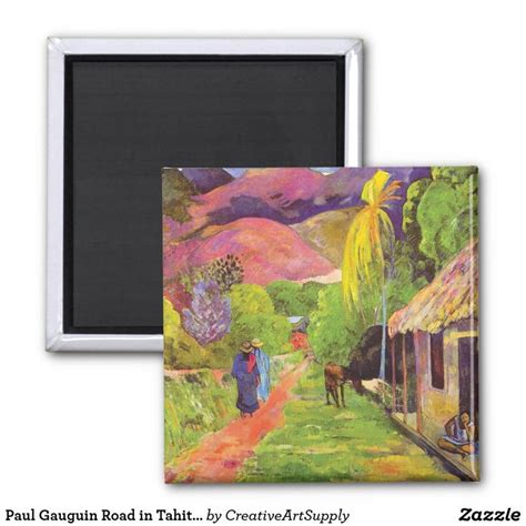 Paul Gauguin Road In Tahiti Vintage Fine Art Magnet