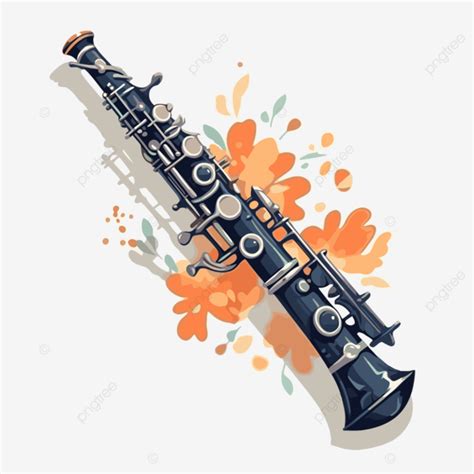 Clarinet Clipart An Illustration Of A Clarinet On A White Background