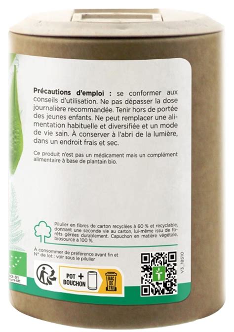 Plantain bio 120 gélules végétales Orfito Onatera