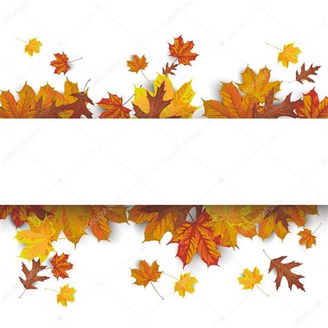 Fall Leaves Banner Clip Art