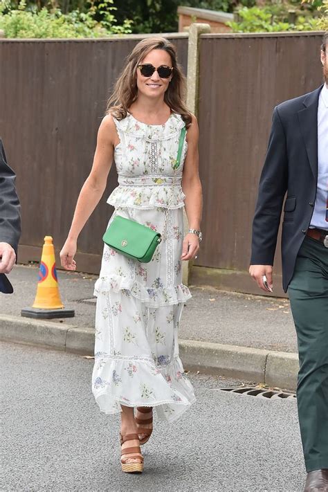 Pippa Middleton Looks Lovely In A Tiered Floral Dress For The Wimbledon