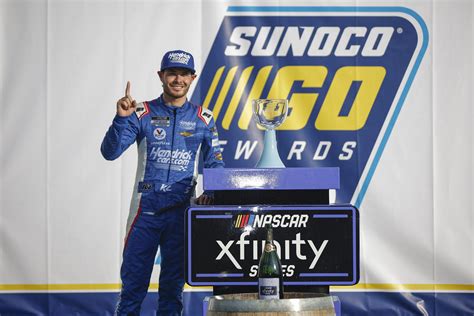 Kyle Larsons Late Race Luck Earns Him Xfinity Series Win At Watkins