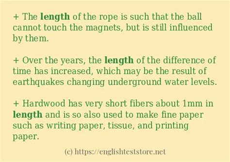 Length Some Example Sentences Englishteststore Blog