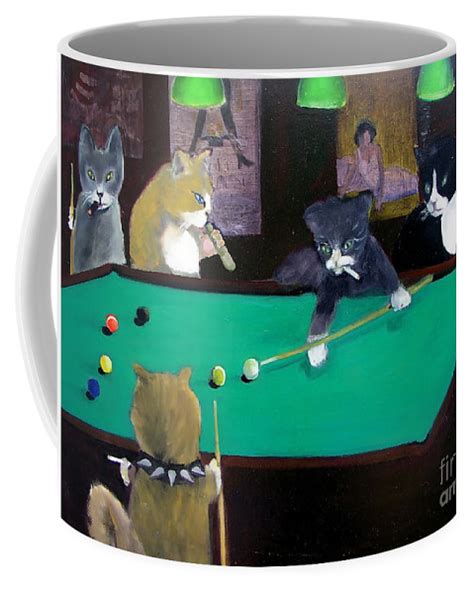 Cats Playing Pool Painting at PaintingValley.com | Explore collection ...