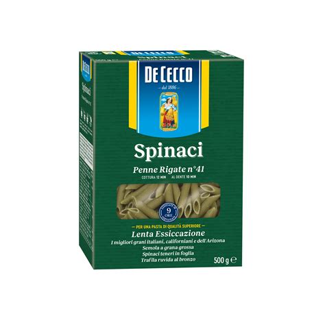 ⇒ De Cecco Penne Rigate With Spinach Spinaci N41 • Europafoodxb • Buy