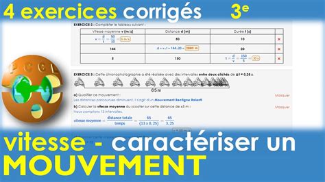 VITESSE MOUVEMENT Caractériser un mouvement Uniforme Accéléré ou