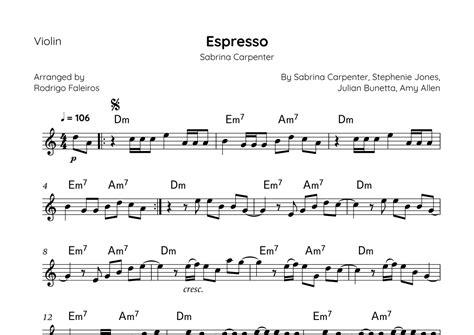 Espresso Arr Rodrigo Faleiros By Sabrina Carpenter Sheet Music For