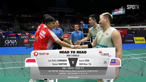 Bwf Md Quarterfinals Carna Marth Vs Chia Soh H L Youtube