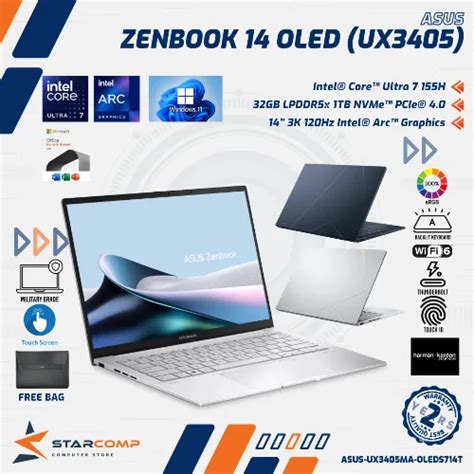 Starcomp Asus Zenbook Oled Ux Ma Intel Ultra H Gb Tb