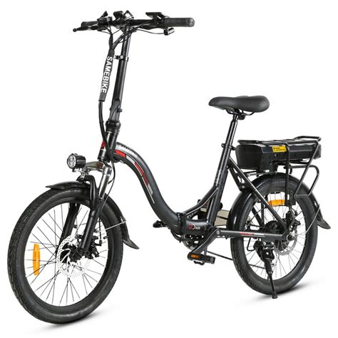 Bicicleta eléctrica plegable Samebike JG20 Smart 350W Negra