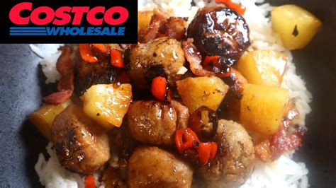 Costco Chicken Meatballs Teriyaki And Pineapple Amylu Easy Weeknight Meal Youtube