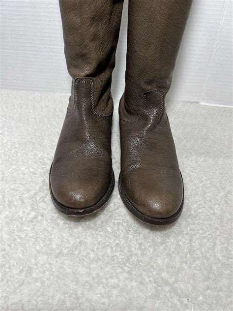 Frye Melissa 76430 Womens Sz 7B Brown Leather Back Zip Knee High