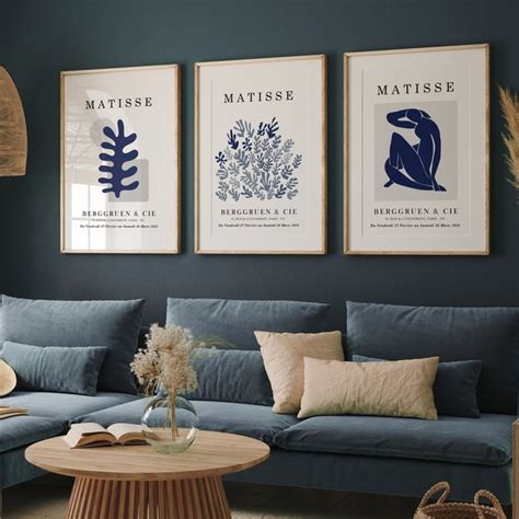 Navy Blue Wall Art Etsy